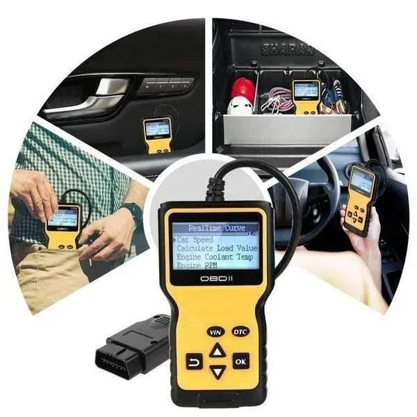Scanner OBD2 utilisé pour vérifier une voiture d'occasion
